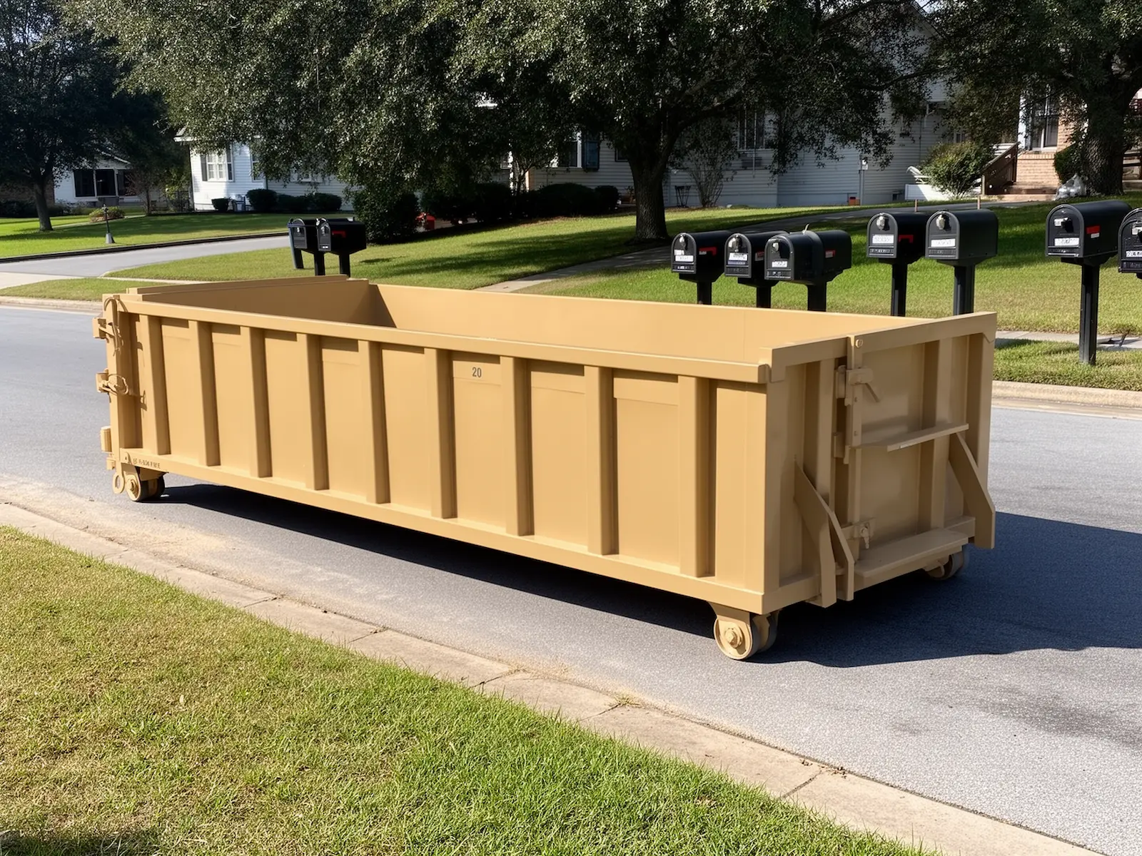 Roll-off dumpster from Big Grove Dumpsters in Cary, NC